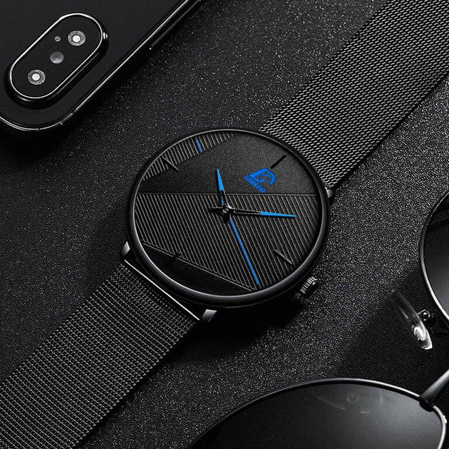 Ultra Thin Stainless Steel Mesh Minimalist Watch – Nandez  display picture 1